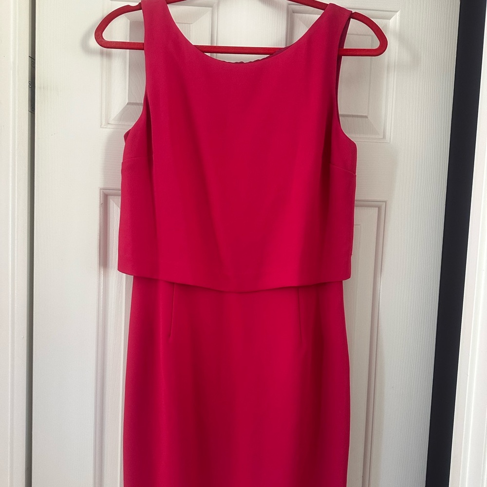 LK Bennett Vibrant Pink Midi Dress